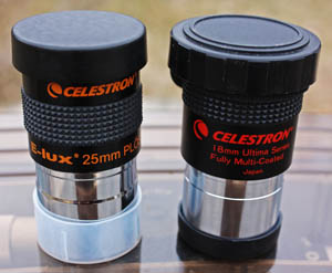 Celestron Elux and Ultima eyepieces